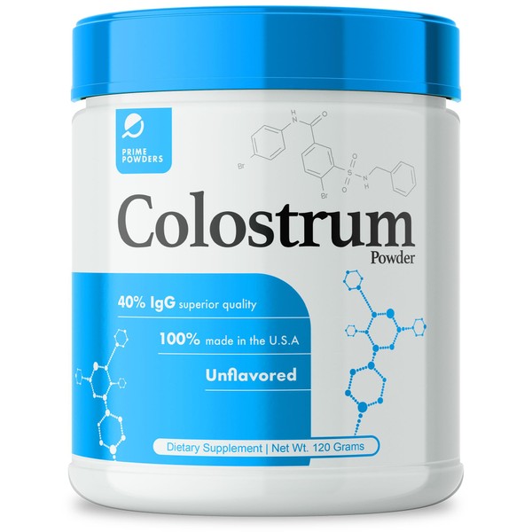 Prime Powders Colostrum Over 40% IgG, Grass Fed, Gut Health,