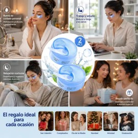 2pcs Parches Hydrogel Para Ojos Colágeno Anti Ojera Hidratante F,parches de hidrogel,mascarillas faciales,Parches Antiarrugas De Ácido Hialurónico... 