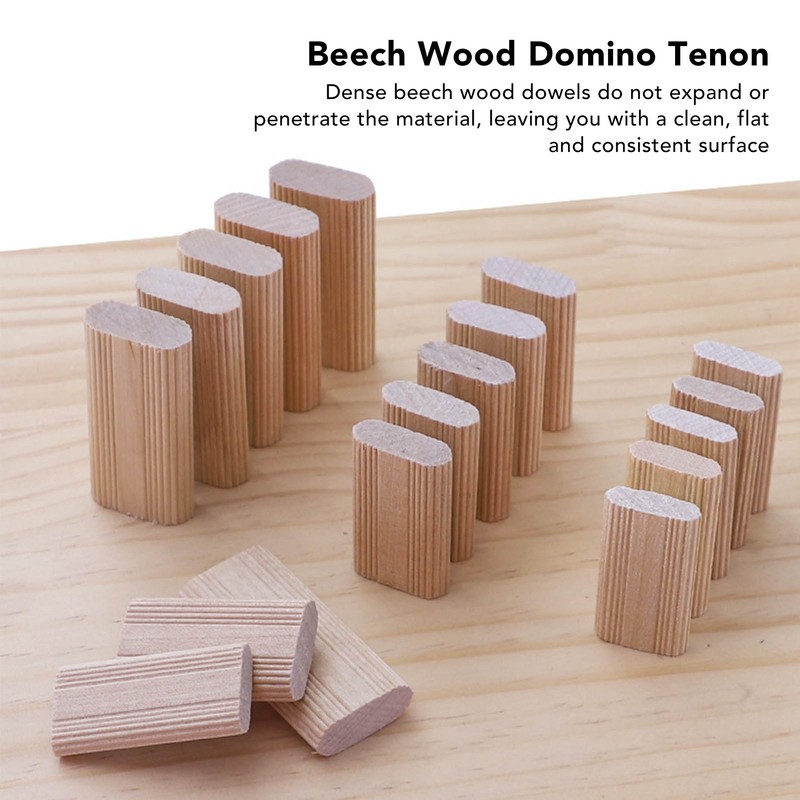 50Pcs Beech Wood Domino Tenon Stopper for Crafting Woodworking Furniture