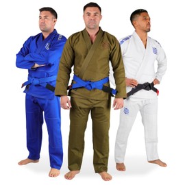 Sanabul Essential BJJ Gi for Men Brazilian Jiu Jitsu Gi Lightweight Preshrunk Fabric for Jiu-Jitsu Training & Competition - Green, A4