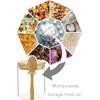 Glass Jars with Bamboo Lids, 450Lm Food Storage Airtight Container