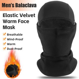 VDYXEW Winter Balaclava Motorcycle Ski Mask, Thermal Face Mask for Men Women, Windproof & Breathable, Cold Weather Gear for Motorbike Skiing Cycling Helmet (Polyester, Men)