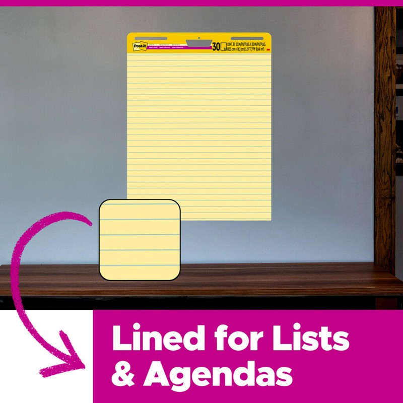 Post-it Super Sticky Easel Pad, 25 x 30 Inches, 30