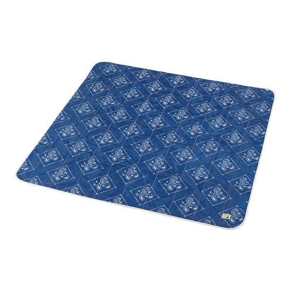 Captain Stag UB-3049 Leisure Sheet, Mat, Cushioned Sheet, 57.1 x 57.1 inches (145 x 145 cm), Storage Bag Included, Navy Progress