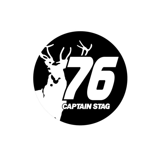 CAPTAIN STAG CS Design UM-1568 76 Circular Deer Sticker, Diameter