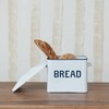 Creative Co-Op Chic Farmhouse Enameled Bread Box with Lid, "Bread"