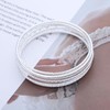Atentuyi Boho Silver Bangle Bracelets Stacking Delicate Silver Bracelet Set