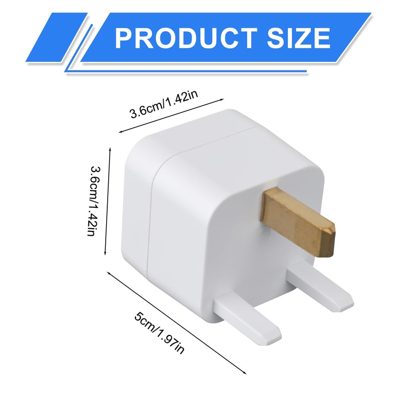 BTFO 2pcs Grounding Plug Adapter, Safety Grounding Sockets Adapter Plug