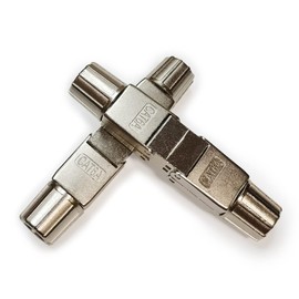 Caja de conexiones Ethernet, conector de empalme a tope de cable de red CAT6A / CAT6E / CAT6 / CAT5E / CAT5, terminal reparador blindado sin herramientas del cable de Internet desconectado, adaptador acoplador de junta EZ DIY sin crimpado [2 unidades]