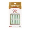 Gold Finger Full Cover Nails Press On 24 Nails Long
