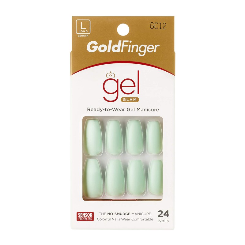 Gold Finger Full Cover Nails Press On 24 Nails Long
