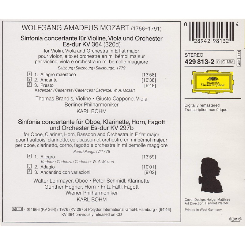 Sinf.Conc.KV 364+KV 297b