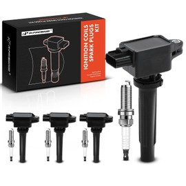 A-Premium Set of 4 Ignition Coil Pack and Iridium Spark Plugs Compatible with Toyota Yaris 2019, Yaris iA 2017-2018 & Scion iA 2016, 1.5L