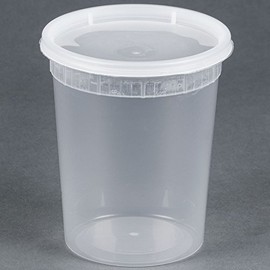 Kari-Out TD40032 32 oz. Microwavable Translucent Plastic Deli Container with Lid - 240 / Case