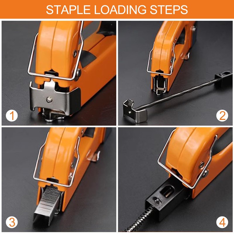 Ceisazira 3-in-1 Stapler for Wood, Hand Stapler with Clips, Staple