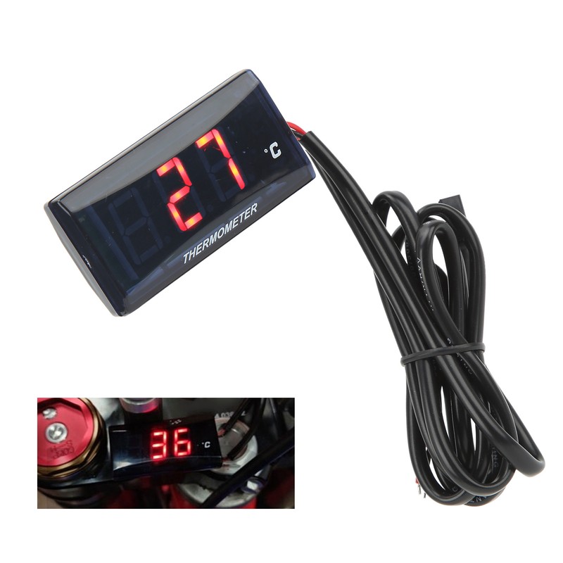 Universal Motorcycle DC12V LCD Screen Slim Water Temperature Gauge With