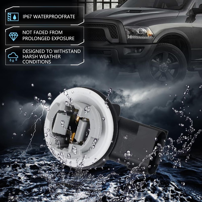 VANKUB 2 PCS Turn Signal Tail Light Socket Dodge Ram
