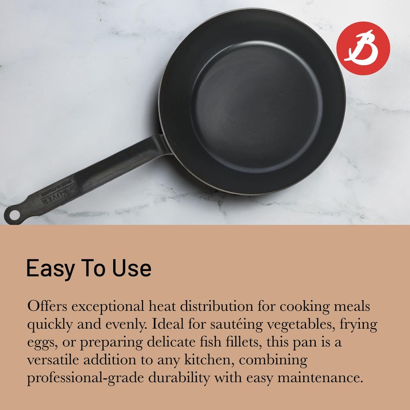 de Buyer - Blue Carbon Steel Fry Pan 2mm Thick