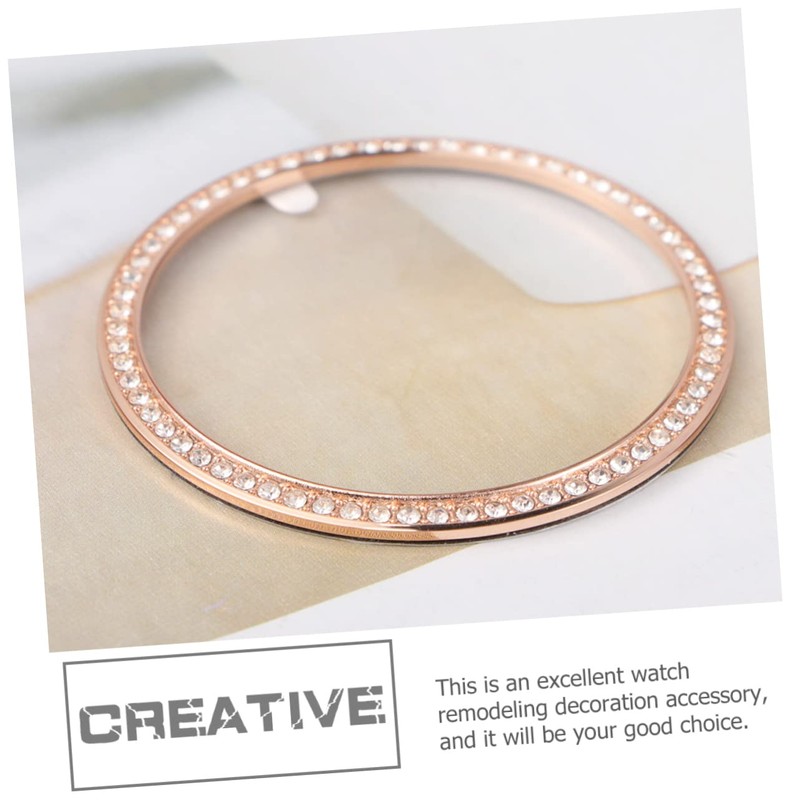 Gatuida 6pcs Metal Bezel for Watch Black Rose Gold Silver