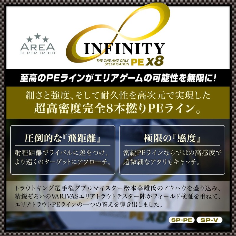 VARIVAS Super Trout Area Infinity PE X8 75M No. 0.3