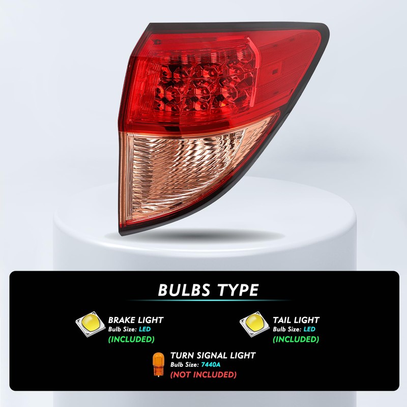 TUSDAR LED Tail Light Assembly Compatible with 2016 2017 2018