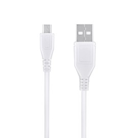 Digipartspower 3.3ft White Micro USB PC Charging Cable PC Laptop Charger Power Cord for SoundPal Cube F1 SoundPal F3 Retractable Portable Wireless Bluetooth Speaker Sound Pal