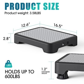 SPACELEAD Mobility Step Stool for Adults  Seniors, Anti-Slip Bathroom Step St...