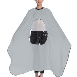 Professional Hair Cutting Cape Hairdresser Apron with Viewing Window Grey