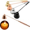 Dwuww Gold Metal Candle Snuffer Wick Snuffer with Long Handle