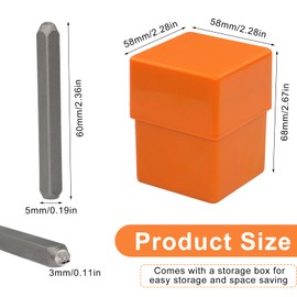 TOKSEO 37-Piece Punch Number Set (Capital Letters A-Z, Numbers 0-8 and &, Heart Symbol), Metal Punch Letters for DIY Stamping Metal, Wood, Leather (1/8 inch/3 mm)