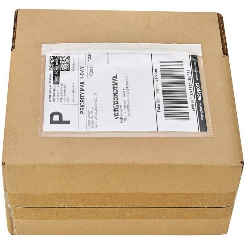 9527 Product 7.5" x 5.5" Clear Adhesive Top Loading Packing