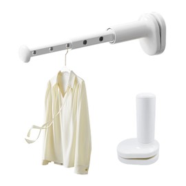 ZIJANG Foldable Clothes Hooks, Pack of 2 Travel Clothes Hangers, Extendable, Portable Clothes Airer Door, for 7 Garments, for Windowsill, Wardrobe, Cupboard