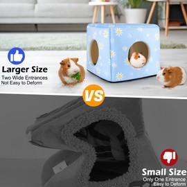 Bienbee Guinea Pig Hideout, Washable Guinea Pigs House Cozy Guinea Pigs Bed for Small Pet Bunny/Rabbit/Hamster/Chinchilla Guinea Pig Accessories Daisy