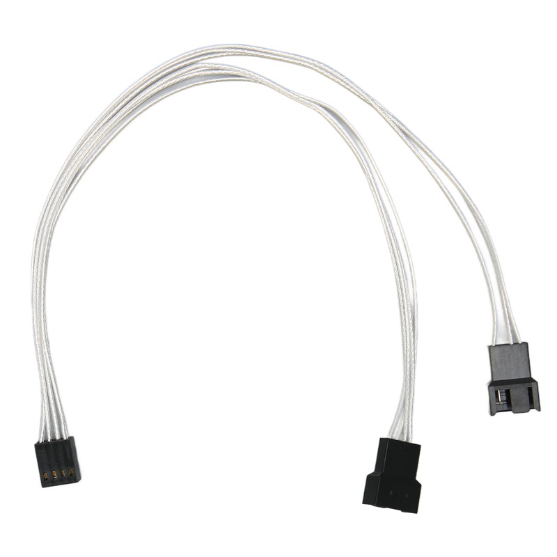 4pcs PWM Fan Extension Cable 4 Pin Silver Coated Copper