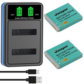 2 Pack NB-6L NB-6LH Battery and Charger for Canon PowerShot SX540 HS, SX530 HS, SX520 HS, SX510 HS, SX500 is, SX700 HS, SX710 HS, SX610 HS, SX600 HS, SX280 HS, SX270 HS, SX260 HS, S120, S90, D30