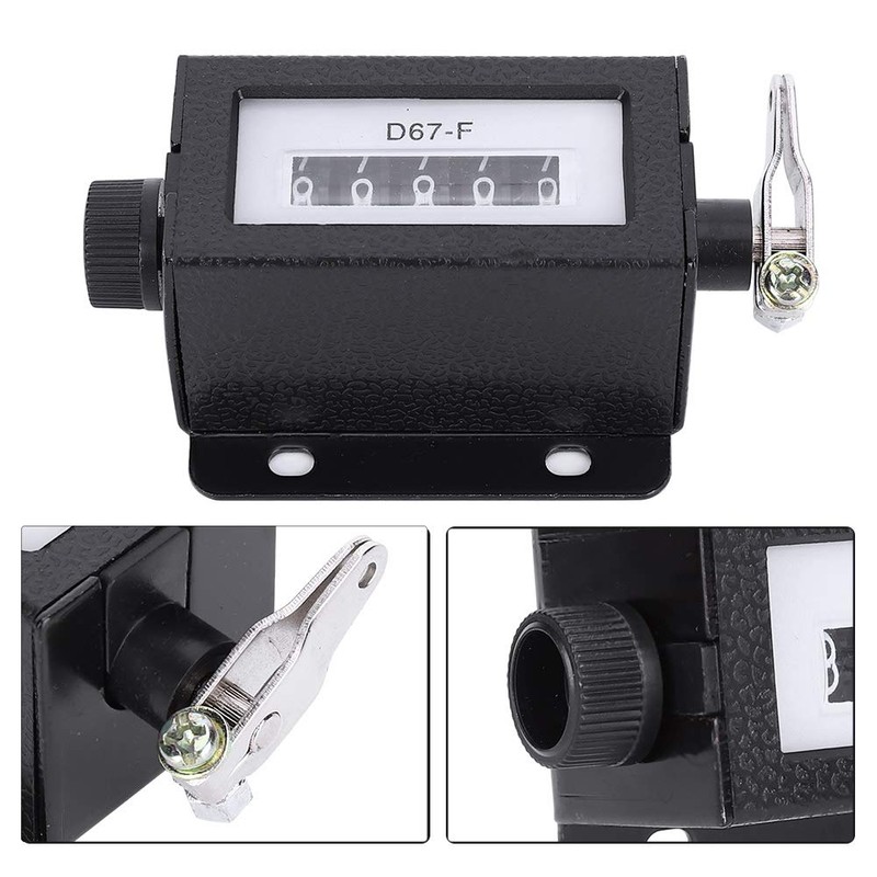 0-99999 5 Digit Mechanical Counter Rotary Knob Resettable Manual Hand