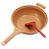 12.6 Inch Deep Frying Pan Nonstick Pan with Glass Lid,