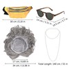 5 Pack Grey Old Lady Wig Granny Glasses Sequin Long