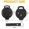 3-Button Key Case with Car Key Case Compatible with Smart