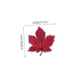 DOITOOL 10pcs Maple Leaf Patch Embroidered Cloth Patch Tape Autumn Leaf Patches for Clothes Embroidered Leaves Patches Sew- Patches Adult Sew Patches Jacket Sewing Clothing Foliage Fabric