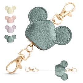 akoyo Reel Strap, Reel Keychain, Cute, Animal Key Chain, Struck, Key Chain, Stretchable, Strong Pass Case, Keys, Removable, PU Leather Key Holder, For Retractable Hanging Name Tags, Reel Included,