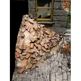 FoG models 1/35 Scale Rubble Pack (3 Pieces) Corner Piles/Heaps of Building Debris