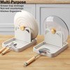 2Pcs Spoon Rest Holder,Foldable Spoon Holder for Kitchen Counter,Pot Lid