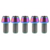 Ruifu 5pcs M8x15 Cone Head Titanium Alloy M8x15mm Bolt Screw