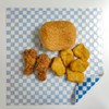 100 Sheets Blue & White Checkered Deli Paper - Grease