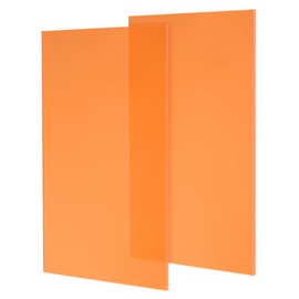 sourcing map 2 Pcs Acrylic Sheets Plastic Sheets, 1/8" (3mm) Thick 8x12 Inch Cast Engraving Panel Transparent Plastic Acrylic Board for Laser Cutting Ornaments Tags, Orange