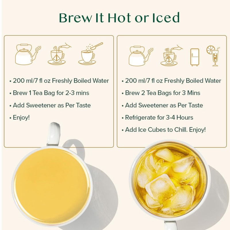 VAHDAM, Decaf Himalayan Green Tea Bags (100 Pyramid Tea Bags)