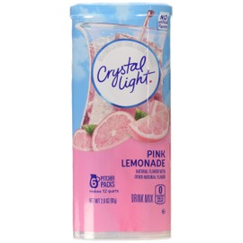 Crystal Light Pink Lemonade Drink Mix, 12-Quart 2.9-Ounce Canister (Pack Of 6)
