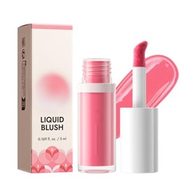 Rubor Líquido Mate Multifuncional, Textura Sedosa, Efecto Natural, Blush Todo en Uno para Usar como Labial y Sombra de Ojos sin Complicaciones (01#)
