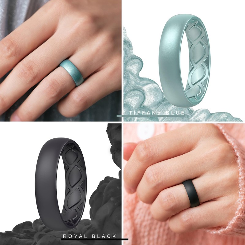 Saco Band - Anillo de silicona para mujer, 6 mm